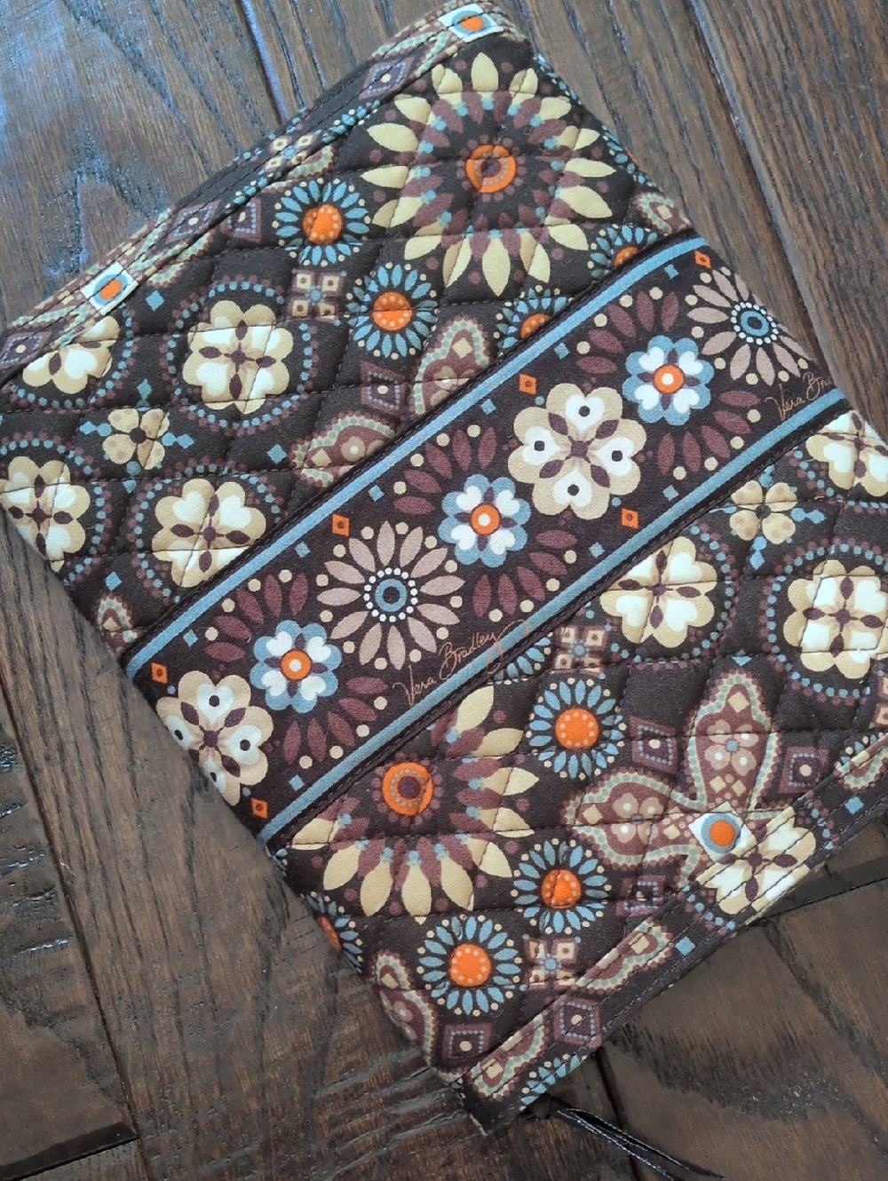 VERA BRADLEY I Quilted Canyon Floral Medallion Print Jewelry Travel Book Folio - Picture 5 of 14